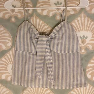 Brandy Melville Striped Tie Top